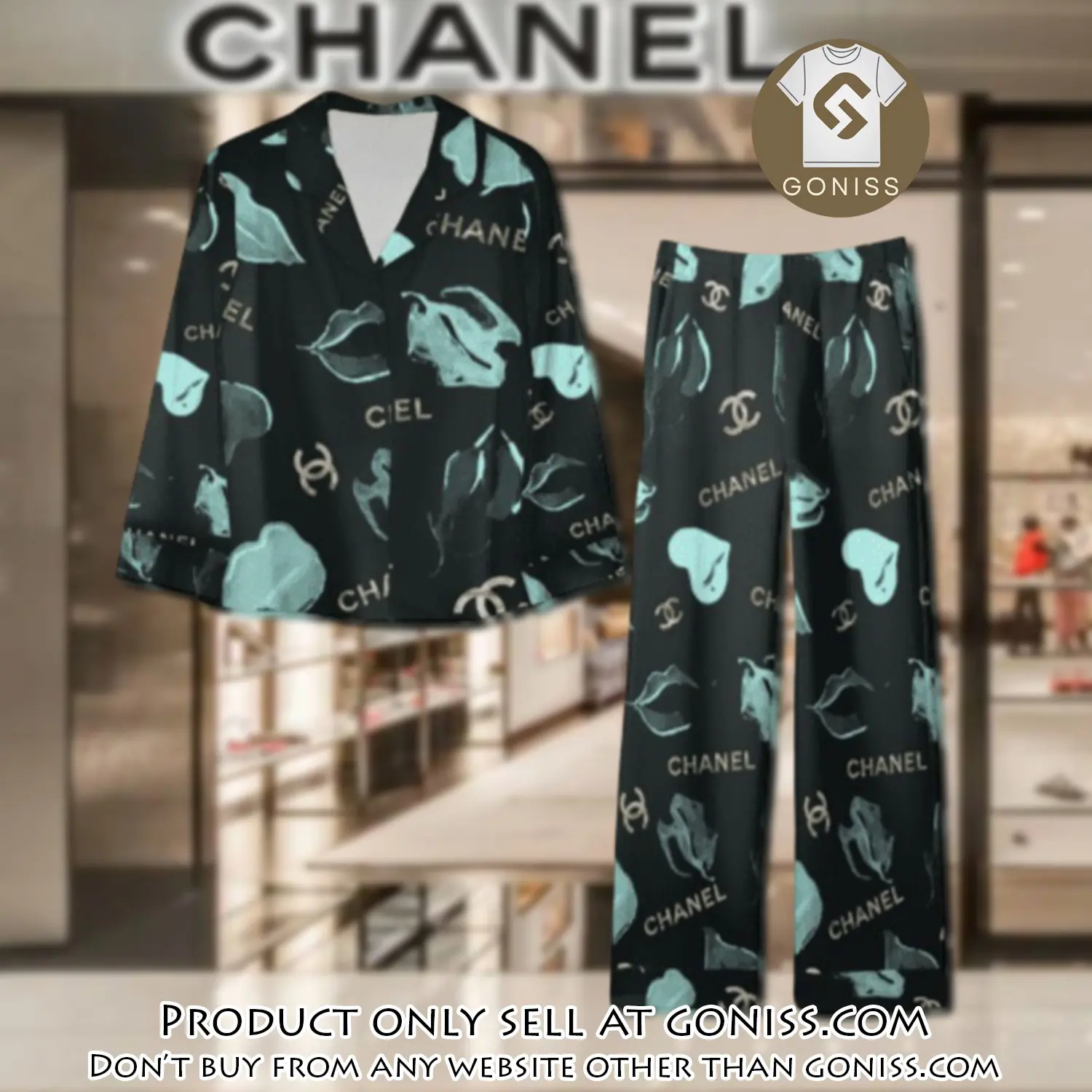Trending luxury chanel satin pajama set pjs1040 gn1221729